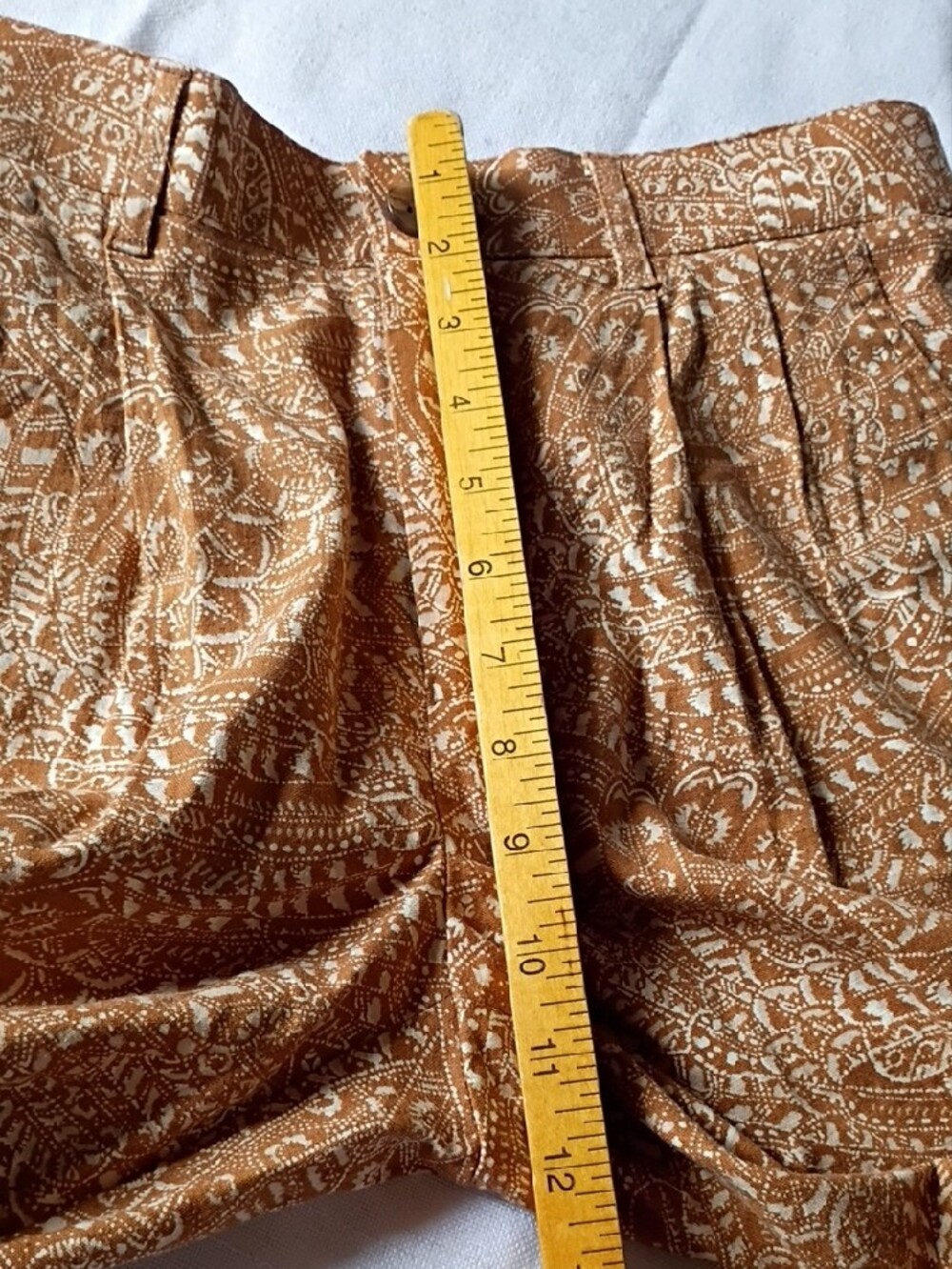 INC International Concepts Women's Brown Patterned Two-Piece Suit Size XS Linen - Picture 6 of 15